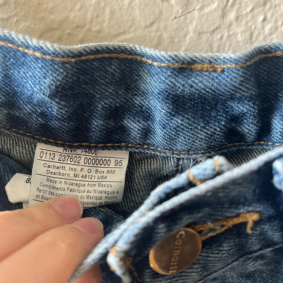 Carhartt vintage 32x31 baggy jeans 90s retro straight loose relaxed raw work - Picture 8 of 12